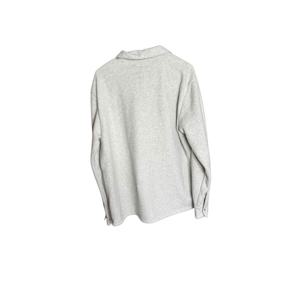 Goodfellow Women's Sherpa Jacket Medium Gray Pockets Warm Oversized - Picture 4 of 5